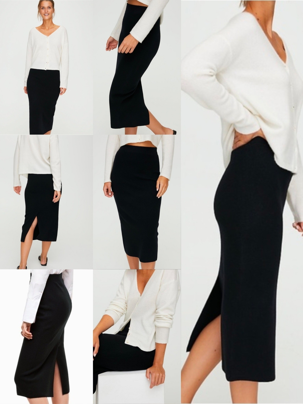 Aritzia Babaton Black Johan Midi Skirt - Picture 13 of 16